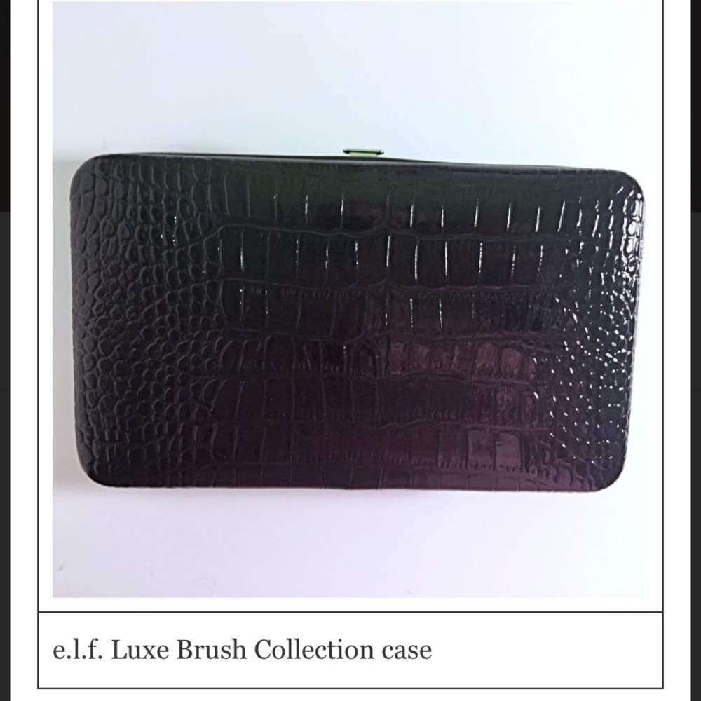 ELF New Luxe Brush Collection 7 Pieces with Black Croc Case - Picture 11 of 11